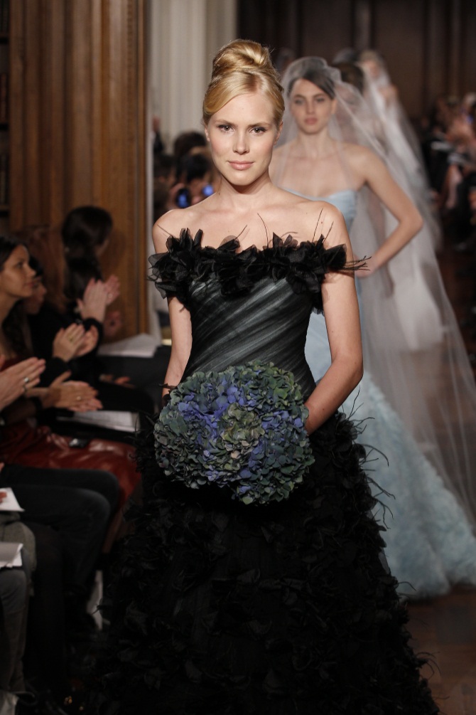 via WeddingsOnline.ie romona keveza 2012 runway black dress